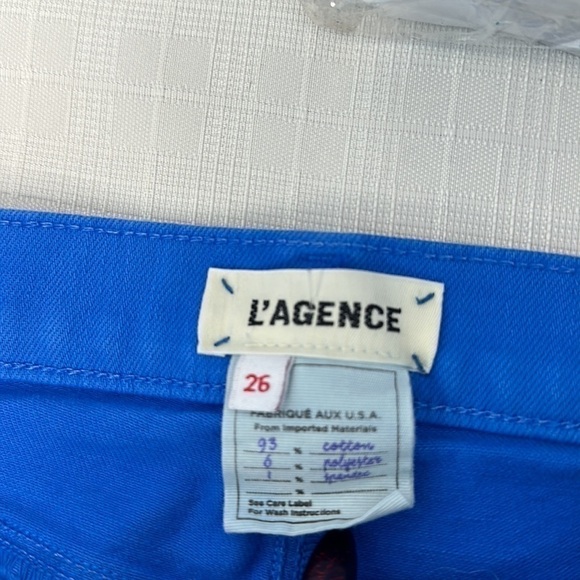 L’Agence Sada jean.  High waist, straight leg, cropped length, raw hem size 26 - Picture 4 of 8